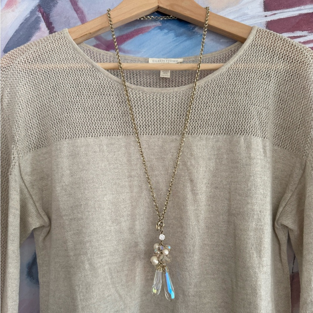 ANN TAYLOR Necklace gold toned long
